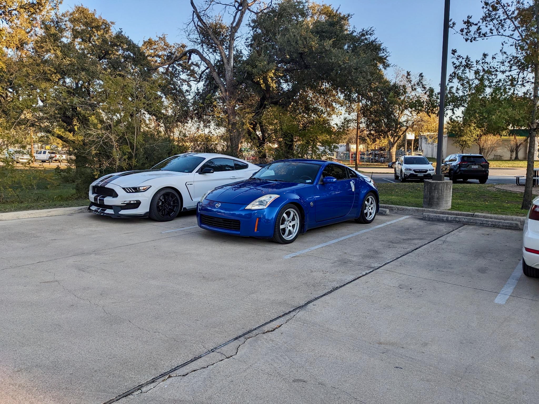 First day with the 350Z (with a friend's Shelby GT350 just to keep me humble) image 1